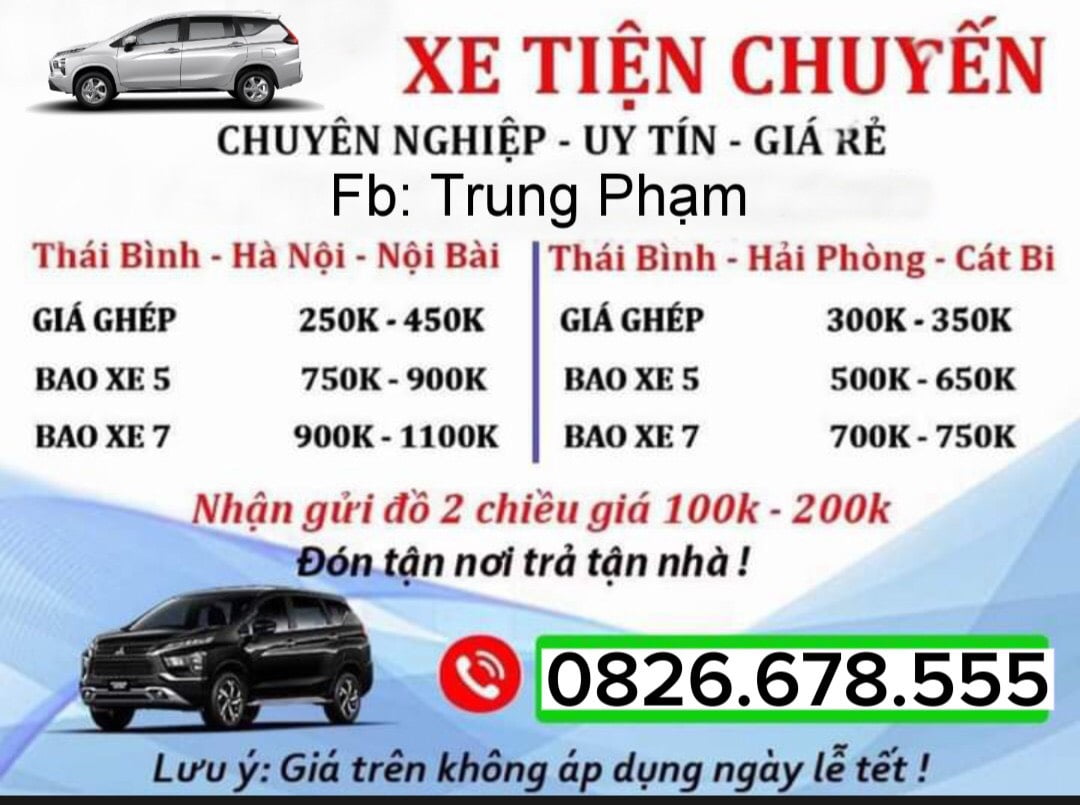 Xe tiện chuyến Thái Bình - Hà Nội: Bí kíp di chuyển nhanh mà giá lại rẻ